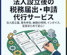 丸投OK！会社設立後の税務届出を税理士が代行します 法人設立届、青色申告、納期の特例、インボイス、給与事務所届等 イメージ2