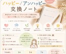 あなたのハッピー/アンハッピー交換ノートします どんな自分もそっと受け止める、やさしい交換ノート イメージ1