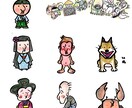 筆イラストによるLINEスタンプ作ります 筆文字で言葉も伝えます、オリジナルキャラクター作成も イメージ3