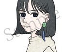 女性のアイコン・イラスト描きます 水彩タッチの着彩で一味違ったイラスト・アイコンを描きます イメージ3