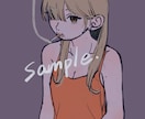 手描きタッチで雰囲気のあるイラストを制作します アイコンや立ち絵、グッズなどにいかがでしょうか イメージ2