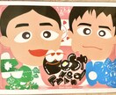 特徴を掴んだポップな似顔絵を特殊文字入りで描きます 他とは違う私だけのイラストフォント！自由なオーダーで感動を！ イメージ6