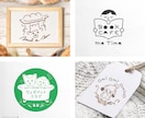 手書きでシンプルかわいい単色イラストロゴ作成します 飲食店・サロン様/モノトーンor2カラーでゆるかわ絵本風ロゴ イメージ5