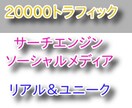 トラフィック20000を15日間に分けて送ります ソーシャルメディア、サーチエンジンからのトラフィック！ イメージ1