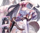 かわいい！高クオリティ立ち絵3点セットお届けします パーツ分け立ち絵＋三面図＋キービジュアアルの3点セットです イメージ3