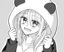 限定価格☆かわいい少女漫画風モノクロ絵描きます 小説の挿絵、アイコンや商用okの白黒イラスト。男の子も可能 イメージ4