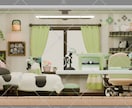 3D配信ルーム！Vtuber部屋をお作りします あなただけのミニチュアのような3D背景をお作りします！ イメージ1