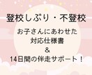 登校しぶり対応仕様書＆14日間あなたに伴走します ✿スクールカウンセラーがお子さまだけのオリジナル仕様書を作成 イメージ1