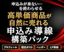 高単価商品が自然に売れる申込み導線を完成させます 診断でも戦略設計でも終わらない。申込みにつながる状態まで構築 イメージ1