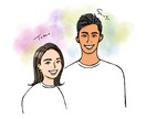 カップルの似顔絵お描きします カップルの方、パートナーの方との似顔絵はいかがですか イメージ1