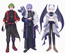 商用料込み⭐︎IRIAM等で使える立ち絵描きます 元アニメーターが制作！SD・ロゴが揃うデビュー応援セットあり イメージ3
