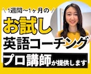 1ヶ月のお試し英語コーチングをプロ講師が提供します 短期プログラムを体験／完全オーダーメイド◎ イメージ1