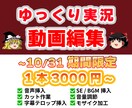 ゆっくり実況動画の動画編集承ります ★最安値でのプラン有★ 「台本のみ」の方もご相談ください！ イメージ1