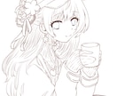 VLiverやオリジナルの可愛い女の子を描きます イラスト、ちびキャラ、アイコン利用可能、VLiverが描く！ イメージ4
