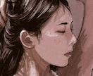キャンバスのような質感のある似顔絵を描きます シックで温かみのある落ち着いたイラストをどうぞ。 イメージ3