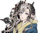 アイコン・ヘッダー等にーSNS用イラスト作成します かっこいいシックなイラストが得意です イメージ1