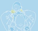 優しい線で淡色シンプルアートを描きます 写真を元にアイコン作成  家族/恋人/ペット etc イメージ3