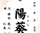 赤ちゃんの記念に命名書を作成します 世界にひとつだけの、やさしい命名書です イメージ3