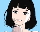 ちょっとレトロなオシャレ系人物イラスト描きます 80～90年代の漫画・アニメのようなテイストの人物イラスト イメージ1