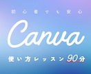 初心者向けCanvaの使い方教えます 誰でも簡単！マンツーマンレッスン♪ イメージ1