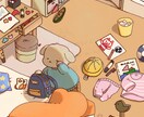 表紙やサムネイルに！絵本のような一枚絵を描きます 可愛くてぬくもりあるイラストでイメージを可視化できます イメージ4