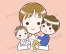 赤ちゃんとママのかわいい似顔絵描きます 赤ちゃん・ママ・家族のシンプルかわいい似顔絵描きます♡ イメージ4
