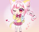 猫の日量産イラスト描きます テンプレートを利用した猫耳SDイラスト。 イメージ2