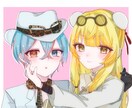 2人組の可愛すぎるペアイラスト描きます 透明感と可愛さが推しポイントです イメージ4
