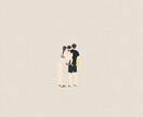 淡い雰囲気の似顔絵描いています wedding、お子様や家族との思い出描きます イメージ3