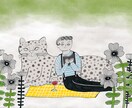 グッズ、挿絵、表紙、web、等のイラスト作製します オリジナリティ溢れる温かみのあるイラストを提供します。 イメージ4