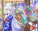 可愛く綺麗なイラストをお描きします キャラクター立ち絵や、綺麗な背景付きの一枚絵等お描きします！ イメージ3