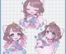 SNS用デフォルメキャラクターイラスト制作します 2.5〜4頭身デフォルメキャラクターイラストを制作承ります。 イメージ4