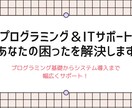 プログラミング＆ITサポート：困ったを解決します プログラミング基礎からシステム導入の相談まで幅広くサポート！ イメージ1