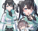 立ち絵や一枚絵、ミニキャラ等を描きます 可愛く且つ綺麗めのイラストを描きます イメージ1