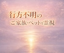 行方不明のご家族・ペットを本格霊視鑑定いたします 手がかりとなる情報を霊視により読み解きます イメージ1