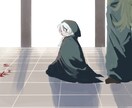 一枚絵描きます 丸みのある絵柄で一枚絵を描きます。 イメージ3