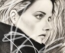 墨絵でリアルな人物画描きます お洒落に飾れるARTな墨絵を飾りませんか。 イメージ3