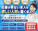 応募が来ない求人を“欲しい人材に届く求人”にします 店舗経営者のための求人募集自動作成ツール イメージ1