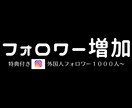 限定特典！Instagramフォロワー増やします 外国人フォロワー1,000人～増やすようプロモーションします イメージ1