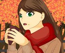 春夏秋冬♪アニメ風のかわいいイラスト3日納品します 食べ物、人物、動物、背景、などいろいろ描きます。 イメージ1
