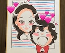 記念日などに♪可愛い似顔絵作成いたします ファミリー、カップル、お友達同士におすすめです⭐︎ イメージ2