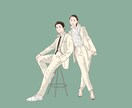 お写真からシンプルでおしゃれなイラストを描きます 大切な思い出を色あせない素敵な形に！アイコン用もお付けします イメージ7