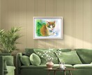 可愛いうちの子猫の絵を透明水彩画で描きます ペットの似顔絵・肖像画オーダー『まなペットアート』横浜・東京 イメージ2