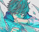 SNS用のバストアップイラストを描きます 『色』をテーマにした少年漫画風アイコン イメージ1