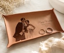 結婚祝い 写真入りレザートレイ作ります 結婚式後のプレゼント・両親贈呈品　ウェディングギフト イメージ2