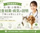 現役獣医師がペットの検査結果・健康診断を解説します 難しい検査結果や健康診断も、分かりやすくご説明します。 イメージ1