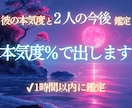 あの人の本気度を％で出します 遊びか本命か、気持ちの強さを明確にします イメージ1