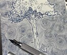 独特で緻密なモノクロ絵画描きます ミリペンという極細ペンなどを利用した，絵画作品です。 イメージ8