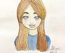 SNS用アイコン水彩画の似顔絵承ります 海外タッチ風のお洒落な手描きで描かせていただきます イメージ1