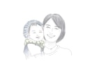 写真を元にお洒落な似顔絵イラストを描きます ふわふわした鉛筆画で、優しい雰囲気を演出します イメージ5